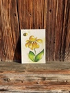 Aquarell-Karte Blume mit Biene